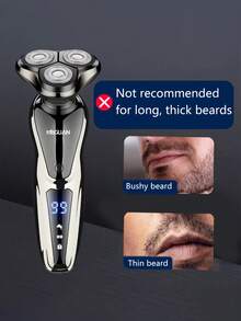 MIGUAN 1 Set Electric 3-In-1 Shaver For Men, Electric Razor Men USB Rechargeable Rotary Shaver Beard Trimmer Shaving Wet/Dry, Father's Day Gift For Father, For Man, Husband And Male Friend