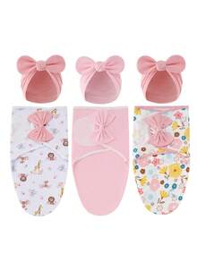 1 pezzo Copertina morbida in cotone per neonati, adatta per bambini e bambine, facile da avvolgere, misura 0-3 mesi, ottima come regalo per nascita, per attività all'aperto, essenziale per neonati