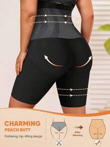 Local Delivery Summer-Ready Plus Size Shaper Shorts -Breathable And No-Pressure Design With Waist Slimming Effect