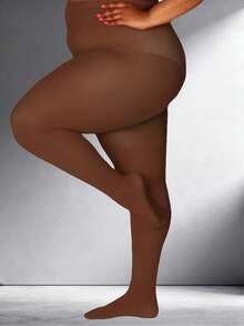 1 đôi quần tất nữ cỡ lớn 80D, màu trơn, chất liệu sợi polyester mềm mại, có thể giặt tay, nhiều màu sắc để lựa chọn, thiết kế cạp cao, phù hợp với phụ nữ cỡ lớn, thoải mái và thoáng khí. - Nhiều màu - Xem 32