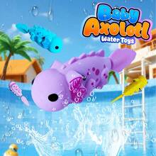 1/4 件升级包装儿童电子鱼蝾螈夏季沐浴玩具宠物玩具游泳机器鱼带 LED 灯儿童水上游泳池浴缸玩具趣味礼物