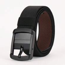 双面加厚高密度编织战术腰带，配旋转扣，休闲男士腰带，复古风，适合秋季/都市穿搭，经典圣诞冬季时尚日常男士男友礼物 - 男士雙面編織腰帶 - 查看 9