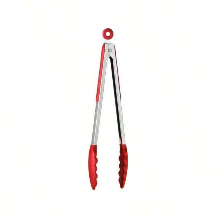 Zing Silicone And Stainless Steel Tongs Kitchen Utensils In Different Colour Options - Red - View 1