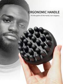 2pcs Big Holes Barber Hair Brush Sponge Dreads Locking Twist Afro Curl Coil Wave Hair Care Tool, Premium Twist Tool, Long-Lasting Durable, Longevity, Defines Twists, Professional Quality, Quick & Easy Styling, Washable, Black, Claw Clips, Hair Tool Kit - Multicolor - View 2
