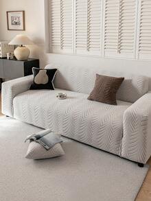 1 chiếc bọc ghế sofa màu be trơn, chất liệu jacquard, co giãn, che phủ toàn bộ, phong cách tối giản, thân thiện với thú cưng, chống trượt, chống bẩn và chống trầy xước, phù hợp cho mùa xuân, hè, thu và đông, có thể giặt máy, dùng để trang trí nhà cửa dịp lễ và năm mới. - Màu Xám nhạt - Xem 6