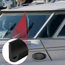 Self Adhesive Shape Rain Gutter Drip Rail Molding RV Water Guide Strip - Black - View 2