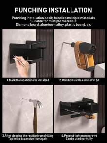 1pc Toilet Paper Holder With Phone Shelf - Heavy-Duty Rustproof Bathroom Dispenser, Space-Saving Tissue Roll Holder & Phone Tray, Toilet Paper Holder Wall Mount, Toilet Paper Holder Stand For Bathroom, Toilet Paper Holder For Wall, Toilet Paper Hanger For Bathroom, Toilet Paper Wall Holder, Toilet Paper Holder For Bathroom, Wall Toilet Paper Holder, Toilet Paper Stand For Bathroom, Toilet Roll Holder Wall Mount, Toilet Paper Holder