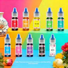 烘焙色液 - 多种鲜艳颜色的色液套装，用于烘焙、糖霜、蛋糕装饰、复活节彩蛋、DIY 手工用品套件的染料 - 部分配件随机发送 - 1件 - 查看 19