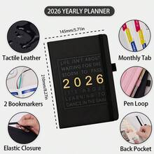 2025-2026新年除夕英语A5星空计划本，204张/408页，包含年度、月度、每周和每日计划，内置笔筒、书签、内袋，开学返校学生文具、商务办公笔记本 - A5 - 查看 7