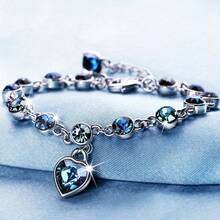 Valentine's Day Gift Fashion Women's Bracelet Ocean Heart Bracelet Jewelry Crystal Bracelet - 杜魯 - 查看 7