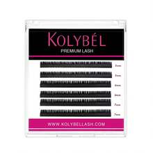 KOLYBEL Bottom Lash Extension 0.03 B Curl 5-7mm Mixed Length Tray Black Premium Eyelash Extensions Soft Under Lower Eyelash Extension Salon Use (Bottom,0.03-B-5-7mm) - Nâu nhạt-D-0.07 - Xem 1