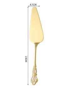 2/3/4 Pieces Set Stainless Steel Cake Cutlery Set With Floral Handle, Professional Cake Cutting Tool, Wedding Gift - Multicolor - View 19