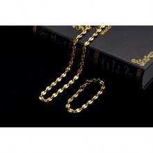 HIJONES Stainless Steel Coffee Beans Chain Necklace Bracelet Men Women Minimalist Chunky Hop Jewelry - 手鍊,金色 6 毫米 - 查看 6