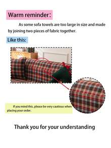 1pc Retro American Plaid Multifunctional Anti-Slip Sofa Cover Blanket With Tassels - Multicolor - View 9