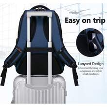 UKEIN 1PC Bagsure Travel Laptop Backpack, Business Water Resistant Laptop Backpack With USB Charging Port, College Bag For Men & Women - Màu xanh lam - Xem 8