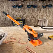 Dobladora de tubos , dobladora manual de tubos de 3/8" a 1" OD con 7 troqueles de doblado, herramientas de doblado de tubos de aluminio de cobre de 180° para aire acondicionado HVAC, reparación de automóviles - 180° para aire - Ver 1