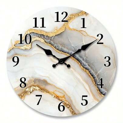 Graceful And Quiet Pattern Wooden Wall Clock - Modern Home Art Decoration Living Room, Bedroom, Kitchen, Office, Living Room Wall Clock, (Batteries Not Included), Suitable Father's Day, Anniversary, Labor Day Decoration