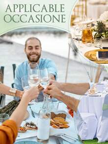 10/50 件 14*35 厘米蝴蝶结椅背套，带心形扣滑块，弹性椅套带绑带，适用于婚礼、派对、洗礼、情人节装饰（鼠尾草绿/红色/勃艮第红/古金色） - 彩色 - 查看 10