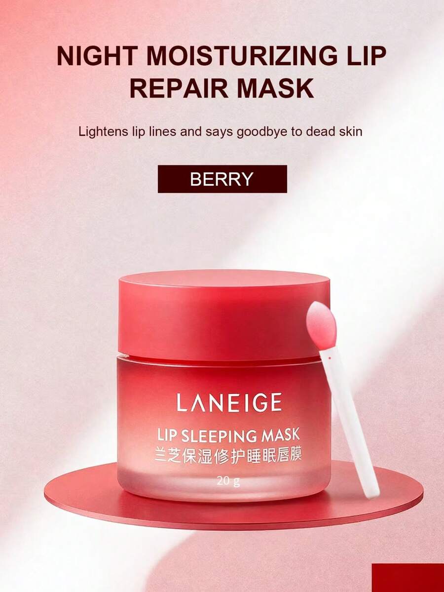 20g/0.70oz Lip Sleeping Mask: Nourishing, Moisturizing, Vitamin C, Berries, Antioxidants, Suitable For Dry, Flaky Lips - Laneige Lip Sleeping Mask - Berry Involved - View 1