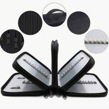 1 pieza Estuche para lápices de 4 capas y 72 ranuras, con diseño de patrón de panal hermoso - Gran capacidad, caja de papelería portátil, adecuada para estudiantes, lápices de colores, dibujo y almacenamiento de artículos de papelería para el estudio, artículos esenciales para la vuelta al cole - Regalos para amigos - Gris - Ver 2