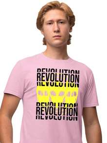 Men T-Shirts - Màu Hồng baby - Xem 2