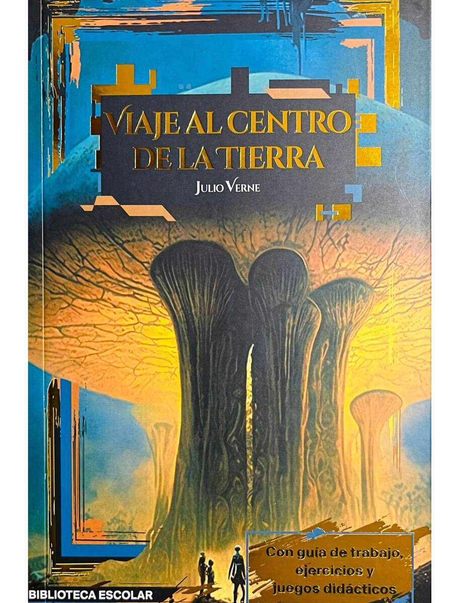 Viaje al centro de la tierra  - Libro De Autor: Julio Verne -  Colección: Biblioteca Escolar. (Síntesis Del Libro) Edad: + 12 años. Género: Literatura Universal.  Formato: Pasta Blanda Páginas: 95 Medidas: 21 cm x 14 cm. - Síntesis del libro - Con Guía de Trabajo – Preguntas De Comprensión Lectora - con Ejercicios y Actividades Didácticas. – Para jóvenes de 12 años en adelante. El profesor Otto Lidenbrock ha descubierto un pergamino que contiene un texto en clave, sus intentos por descifrarlo fallan, hasta que su sobrino Axel encuentra la manera de entenderlo.  El mensaje explica cómo llegar al centro de la tierra.  Ambos personajes emprenderán un viaje lleno de aventuras y hallazgos fascinantes en compañía de Hans, su guía.  Atrévete a conocer los misterios y las increíbles criaturas que se esconden en las entrañas del planeta. - Libro único - Ver 1