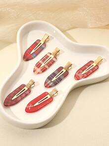 6 chiếc kẹp tóc nơ kẻ caro đỏ cổ điển, phụ kiện tóc ngọt ngào phù hợp cho đi làm hàng ngày, đi chơi, phối đồ, dịp Giáng sinh và Năm mới dành cho phụ nữ, kẹp tóc cài đầu, kẹp tóc ghim. - Nhiều màu - Xem 4