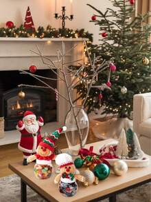 1pc Christmas Gingerbread Man Candy Decoration Jar, Desktop Decoration Supplies, Christmas Gifts, Cartoon Candy Box Storage Jar, Creative Decorative Candy Jar, Suitable For Holiday Parties And Theme Events, Family Gatherings, Shopping Mall Activities, Window Displays