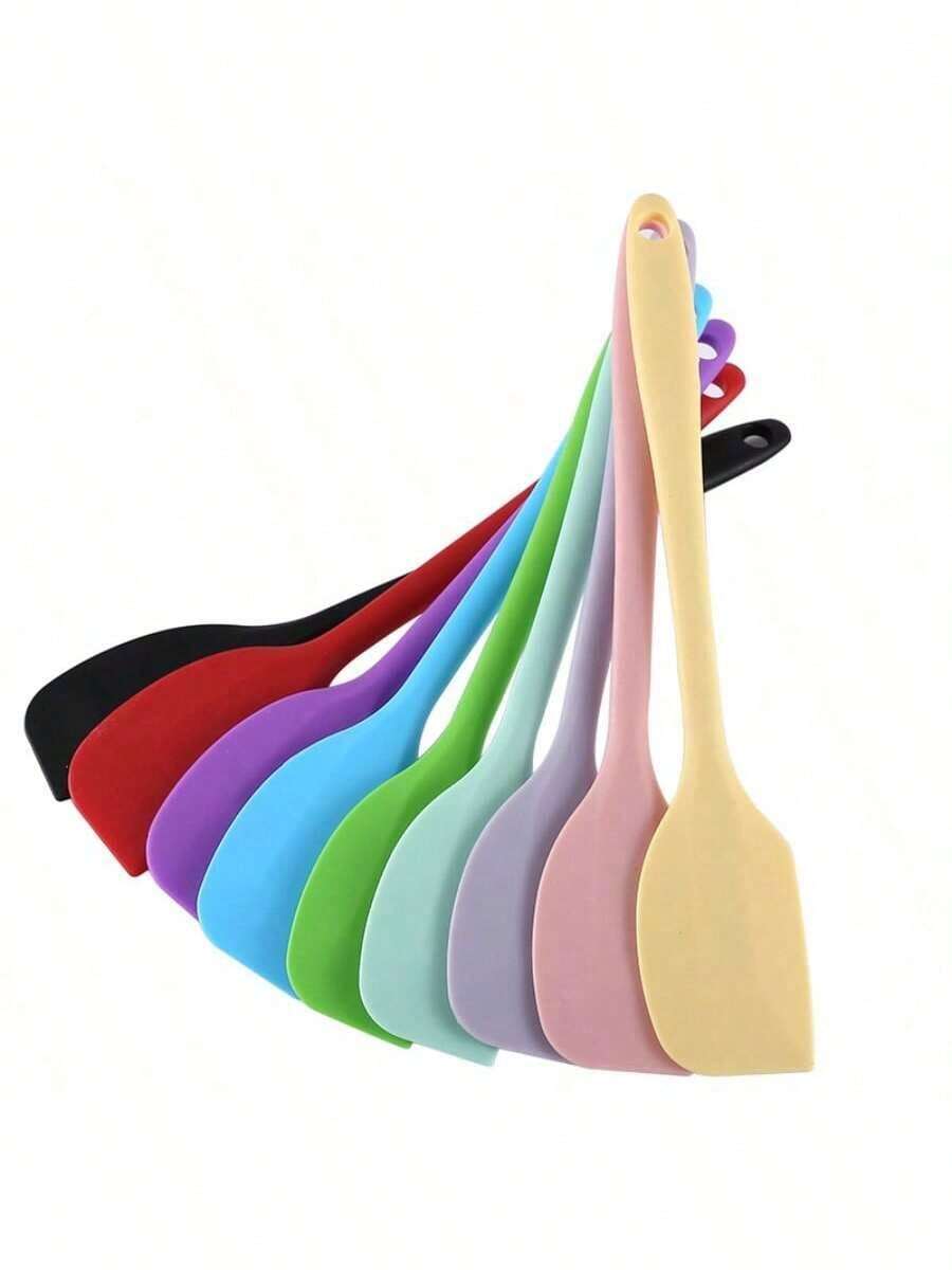 1pc High Quality Silicone Spatula, Heat Resistant Silicone Scraper, Cake Frosting Spatula, Baking Scraper Knife, Cake Cream Scraper, Small Baking Tool, Kitchen Gadget, Kitchen Accessory - Multicolor - View 1