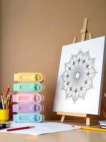 1pc Sliding Telescopic Eraser, Multi-Color Sliding Telescopic Plastic Cap Pencil Eraser, School Office Large Eraser, Drawing Art Eraser, Standard Pencil Eraser, Office Correction Product - Multicolor - View 8