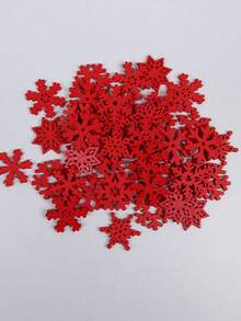 10/50/100 pièces Décorations de flocons de neige de Noël Style de combinaison de couleurs aléatoires - Idéal pour les artisanats DIY, les ornements et les décorations de cadeaux
