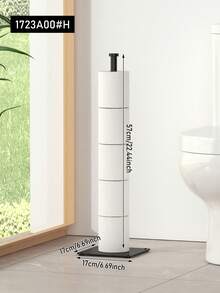 1pc Toilet Paper Holder With Spare Function, Free-Standing Toilet Paper Storage Rack For Bathroom And Toilet Spare Toilet Paper Storage