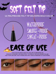 HANDAIYAN Waterproof, Smudge-Proof, Quick-Drying Metallic Colored Eyeliner Pencil, Long-Lasting Pearlescent Finish, Suitable For Halloween, Costume Parties, Christmas, Autumn/Winter Makeup - 01# - 查看 6