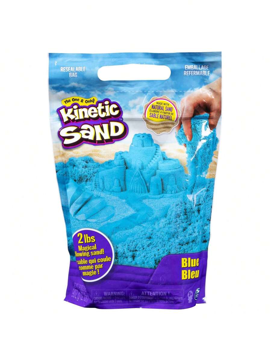 Spin Master Kinetischer Sand, der originale formbare sensorische Spielsand, rosa, 2 Pfund wiederverschließbare Tasche, ab 3 Jahren
