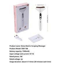 Masajeador facial eléctrico Gua Sha de 3 en 1 con 9 niveles de vibración y calefacción, tabla de raspado para cuello, rostro y ojos, herramienta de masaje Guasha de 1500mAh