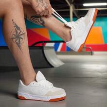 KS Men's White Sneakers – Casual And Comfortable, Lightweight, Skater Style, 2025 Release, Modern Streetwear 38–43 - 白色 - 查看 7