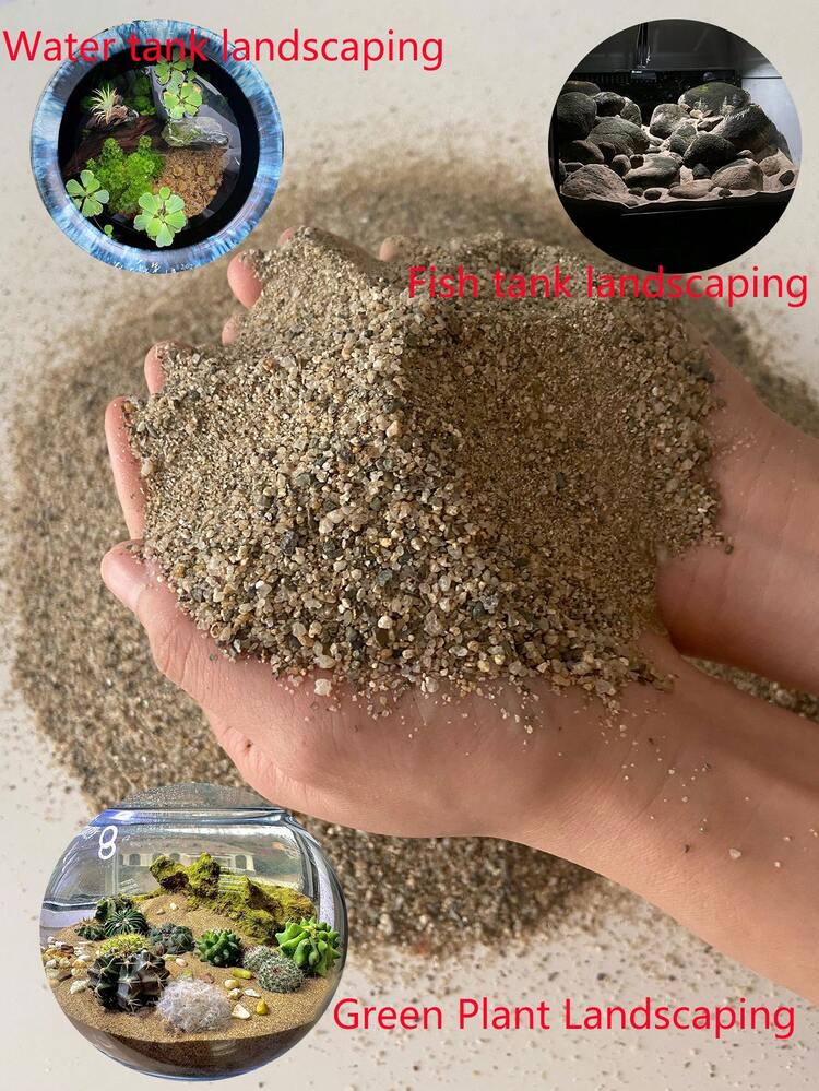 Akvariesandsubstrat - Naturlig flodsand för akvarium | Multifunktionell för sköldpaddsbad, hamsterbad och växtdekor | 200g/500g/800g - Multifärgad - Visa 5