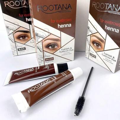 Kit Rootana Profesional – Henna Natural para Diseño de Cejas y Realce de Pestañas