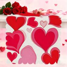 1/108 peças Slogan do Dia dos Namorados, Coração, Floral, Padrão Xadrez, Bandeira de Decoração de Mesa Impressa Digitalmente - 100% Poliéster, Decoração Sazonal para Casa, Cozinha e Sala de Jantar, Vários Tamanhos, Decoração Durável com Tema do Dia dos Namorados, Adequada para Reuniões Familiares, Festas e Celebrações de Feriados