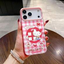 Miniso Hello Kitty Phone Case With Pink Plaid, Gift Box, Hearts And Bows Pattern  For IPhone 17 Pro Max/17 Pro/17 AIR/17 16, 15, 14, 13, 12, 11 Pro Max, X, XR, XS Max, 8, 7 Plus,Ideal For Holiday Gifting,The Girlfriend,Stocking Stuffers,For Iphone 17 Pro Max Case,Iphone 17 Pro Max Case,Iphone 17 Case. - 粉色 - 查看 1