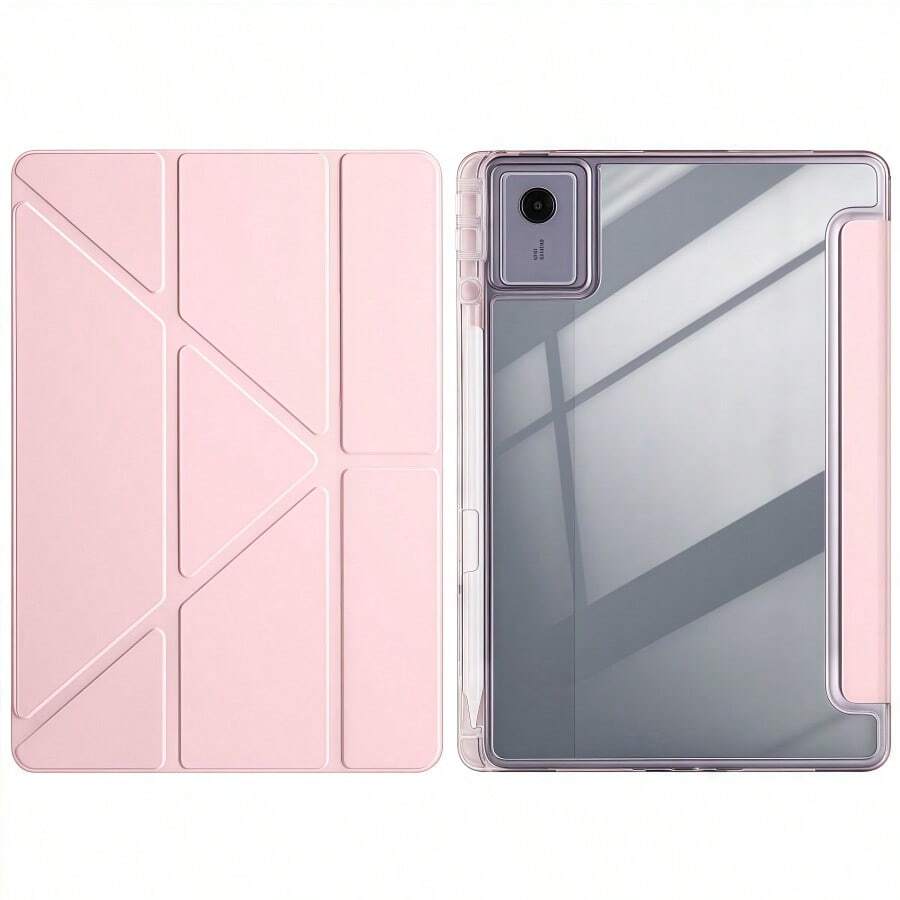 适用于小新Pad Pro 11 2025的保护套，超薄防弯折防压平板电脑保护套，适用于小新11 2025，11英寸透明亚克力后盖，Y型多折叠多角度设计，内置笔槽，方便收纳 - 變形 - 查看 1