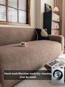 1 Vỏ bọc ghế sofa Jacquard sang trọng, Bảo vệ ghế sofa màu trơn, Thân thiện với thú cưng, Chống trượt, Chống bụi bẩn, Chống trầy xước, Phù hợp với mọi mùa, Co giãn, Có thể giặt bằng máy, Phù hợp với ghế sofa 1/2/3/4 chỗ ngồi, Chống thấm nước - Màu Khaki - Xem 4