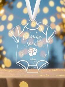 2026 Transparent Acrylic Ornament, Pregnancy Announcement, Gifts For New Parents, Christmas Tree Hanging Decoration, Gifts For Expecting Parents, Shower Gifts, Home Decoration Party Holiday Decor,Christmas Decoration - Multicolor - View 8