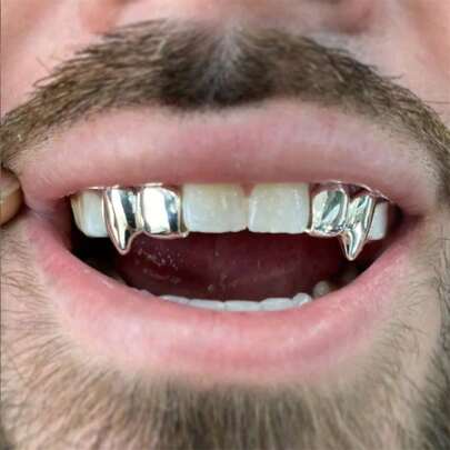 1 Pair Vampire Teeth Fangs, Halloween Vampire Accessories Realistic Vampire Fangs, Halloween Fake Teeth Cosplay Vampire Costume For Woman Men Halloween Party Makeup Dress Up Favors