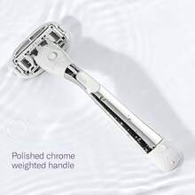 Flamingo Razors For Women 1 Razor Polished Chrome Handle And 1 Razor Blade Refill - 如圖 - 查看 6