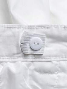 Young Boys Embroidered Logo White  Casual Pants For Spring And Autumn, Back To School Outfits