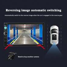 Reproductor multimedia para coche de 7 pulgadas con CarPlay, control central, radio universal, doble DIN, 2 DIN, Bluetooth, MP5 - Negro - Ver 7