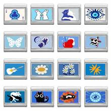 1pc DIY Photo Modular Bracelet, Decorated With Heart, Eye, Butterfly & Flower Elements, Suitable As Party Gift For Friends/Couples, Applicable For Christmas, New Year, Halloween, Valentine's Day, Charming Design, Stainless Steel Jewelry, Local , Suitable For All Seasons, School, Party, Graduation