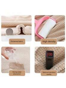 Toallas de baño largas para mujeres 100x125cm - ¡Felpa de coral gruesa con diseño de falda envolvente y textura cuadrada casera, secado ultrarrápido y absorción potente sin pelusa ni decoloración! - Azul Marino - Ver 11