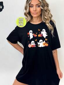 Gothic Raven T-Shirt With Crow EmbroiderY1 Style Print F-Antasy D-ND Witchy Dark AC-Ademia Goblincore220gsm Breathable Pure Cotton T-Shirt – Lightweight And Soft, Perfect For Everyday Wear, Fitness Training, Or Holiday Leisure. Also An Ideal Choice For Birthdays Or Everyday Surprises. - 黑色 - 查看 1